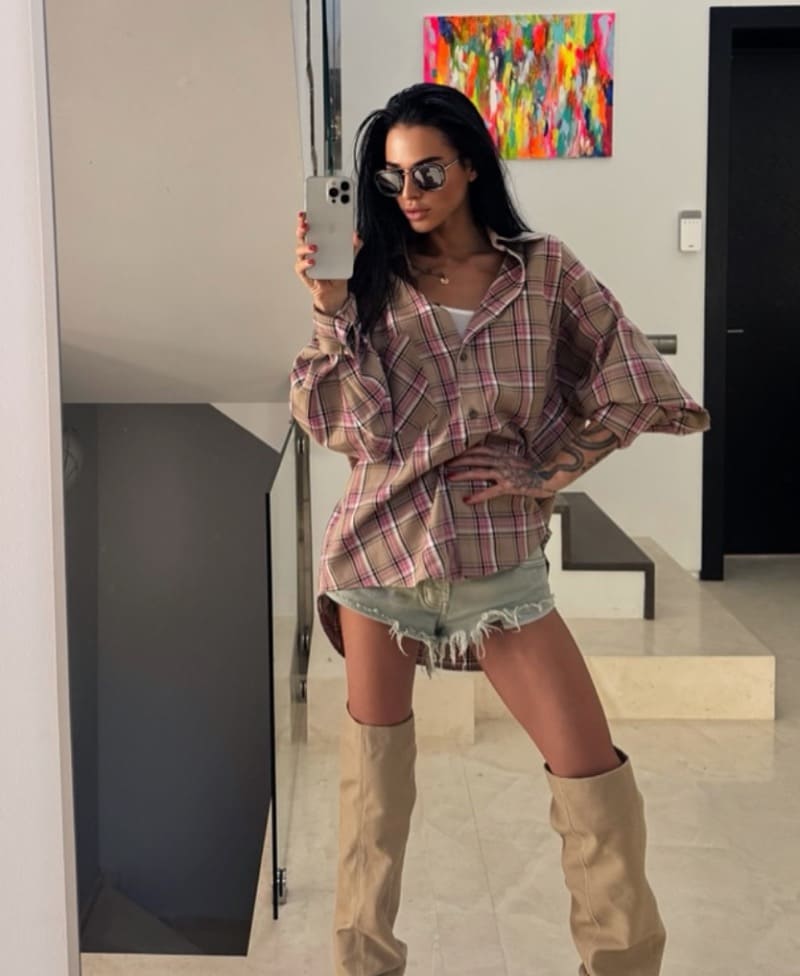 Voronova in sexy outfit