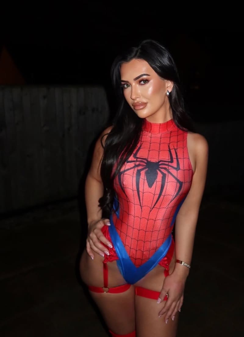 Annalise in sexy spiderman outfit