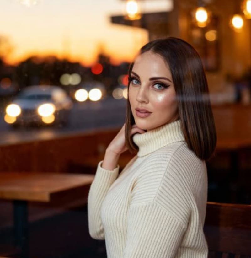 Sexy model met wit topje