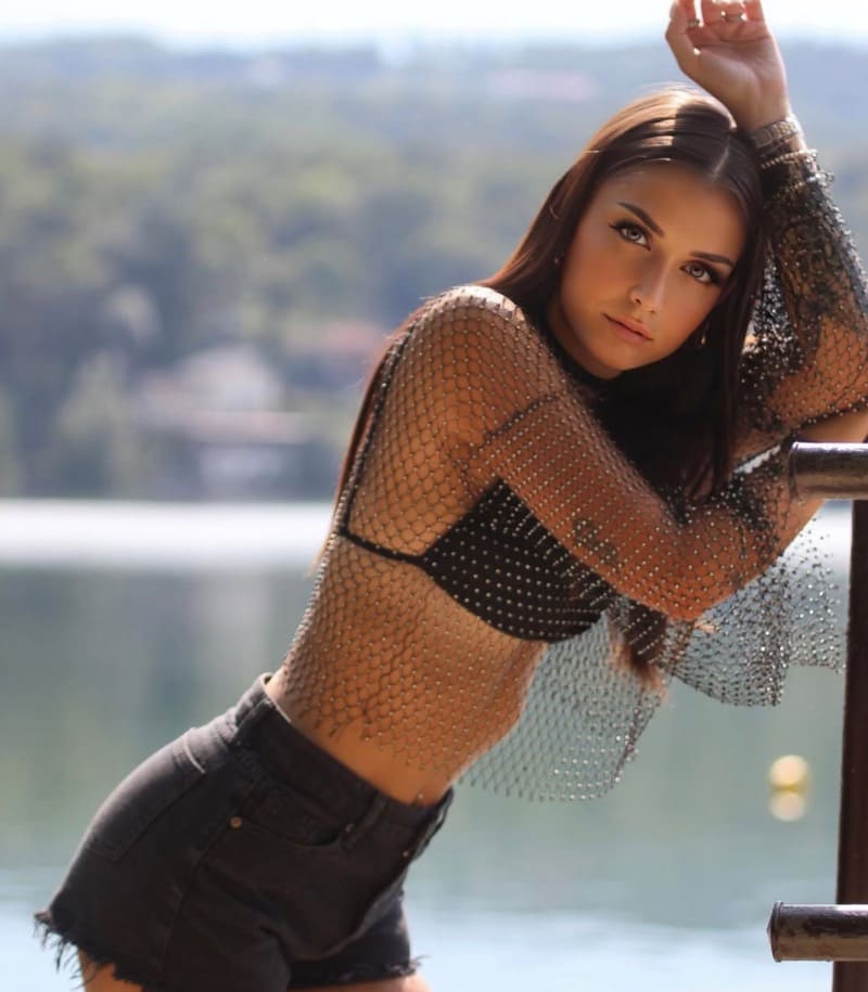 Sexy model in sport outfit