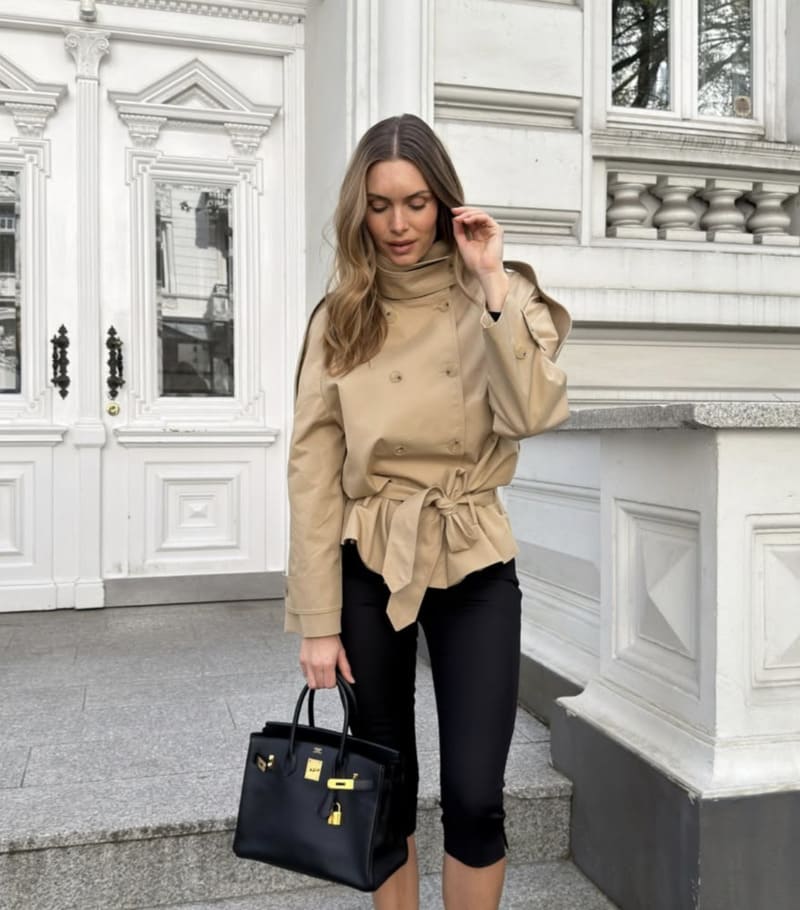 Babe in beige outfit