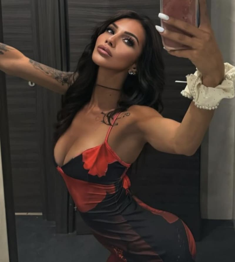 Denise in sexy outfit